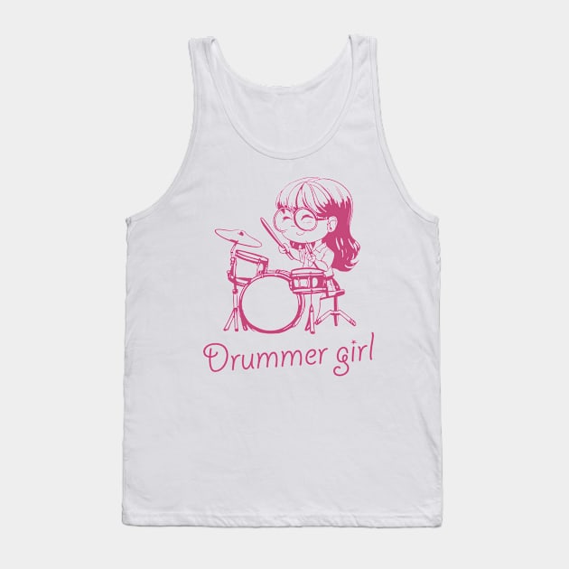 Drummer girl Tank Top by Altaria Design